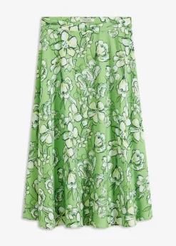 Mujer bonprix bonprix Falda midi de mezcla de viscosa fluida