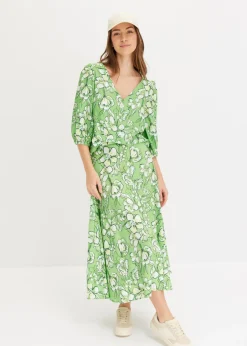 Mujer bonprix bonprix Falda midi de mezcla de viscosa fluida