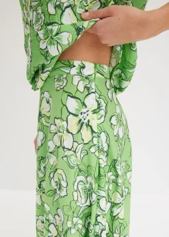 Mujer bonprix bonprix Falda midi de mezcla de viscosa fluida