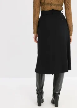 Mujer bonprix bonprix Falda midi de mezcla de viscosa