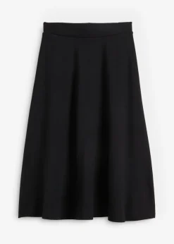 bonprix bonprix Faldas>Falda midi de Punto di Roma Negro