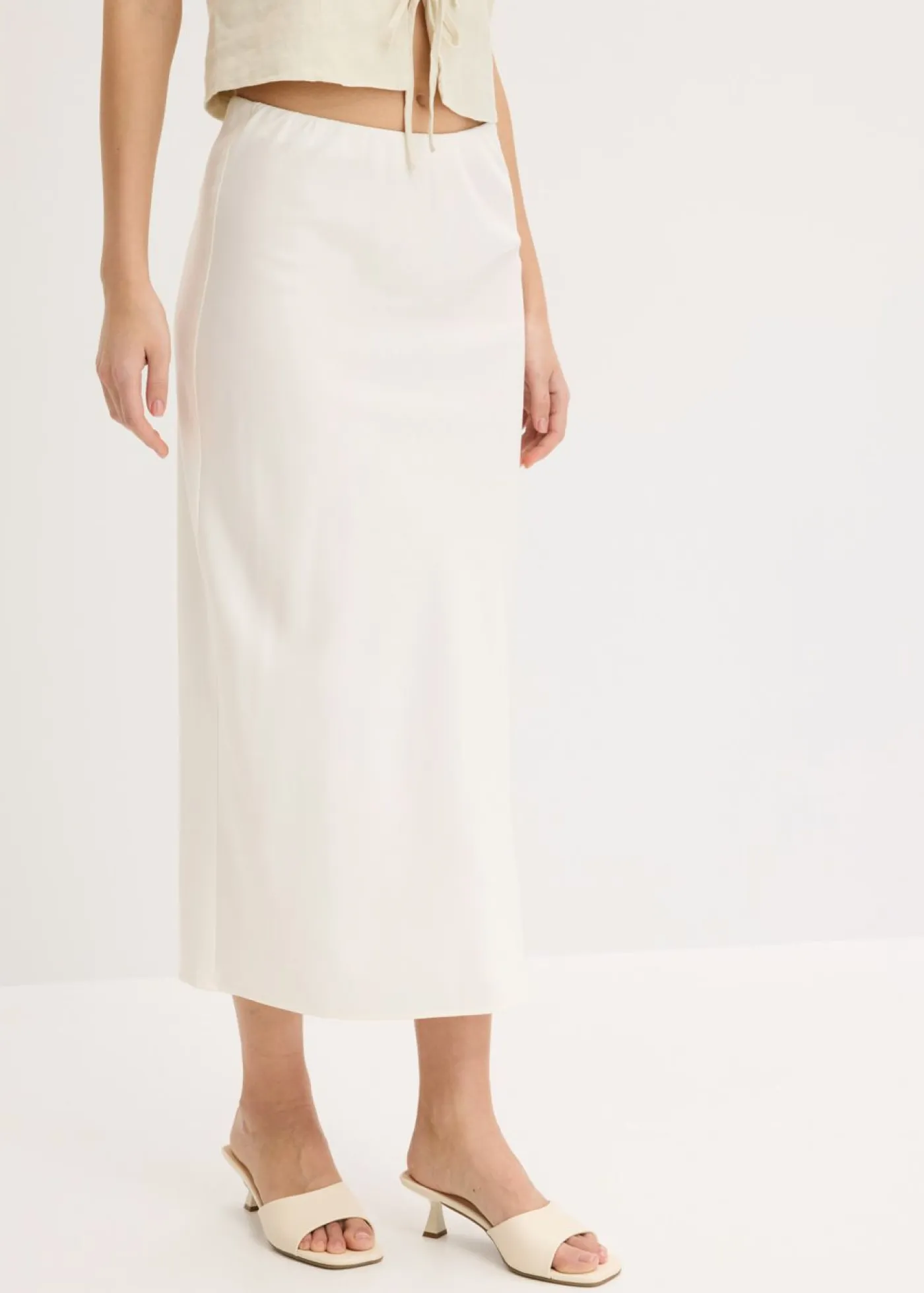 Mujer bonprix bonprix Falda midi de satén