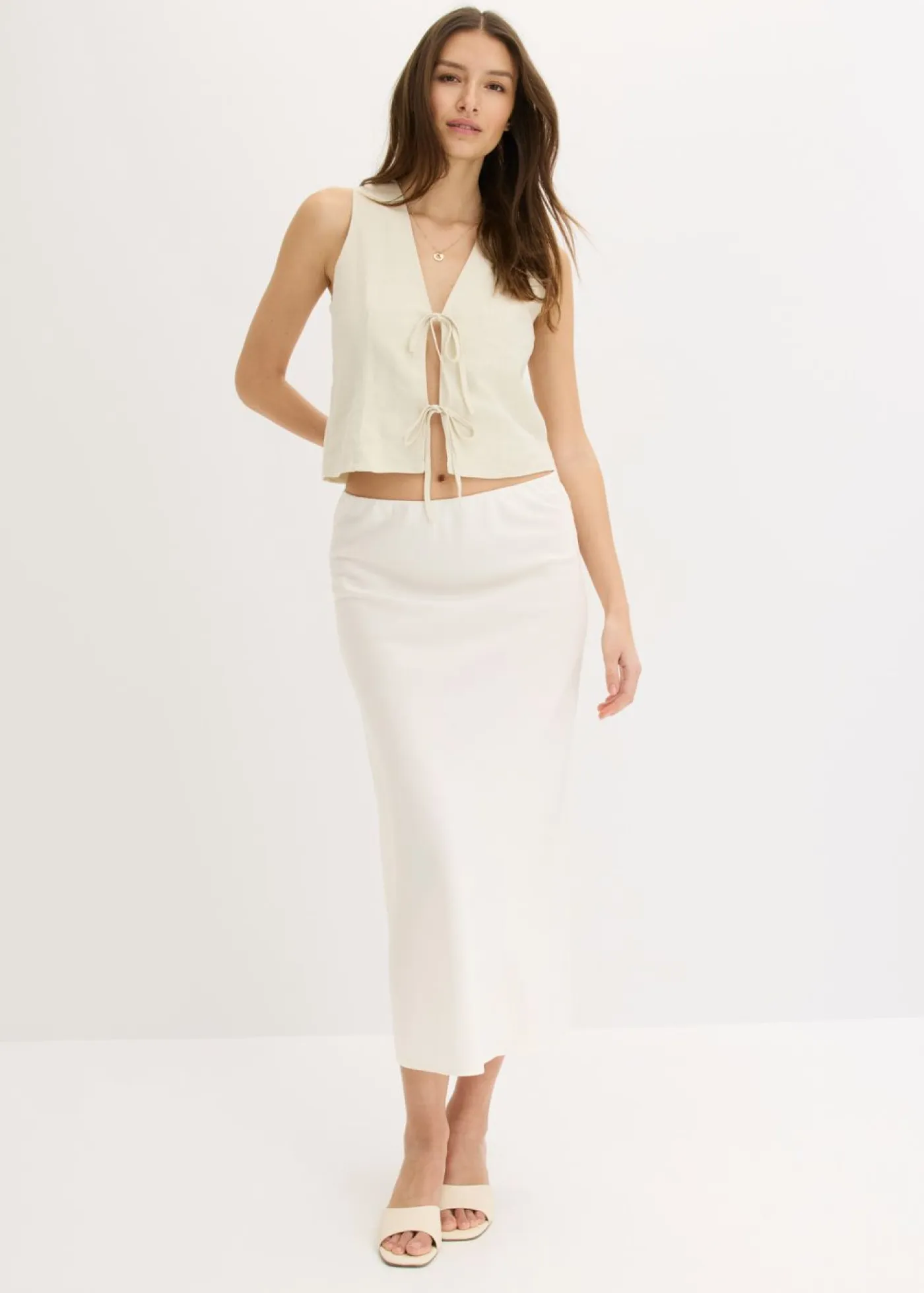 Mujer bonprix bonprix Falda midi de satén