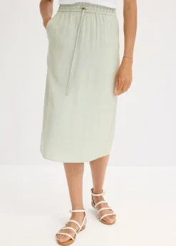 Mujer bonprix bonprix Falda midi de satén brillante