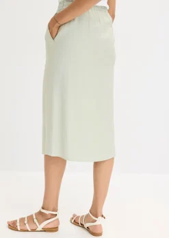 Mujer bonprix bonprix Falda midi de satén brillante