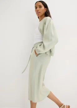 Mujer bonprix bonprix Falda midi de satén brillante