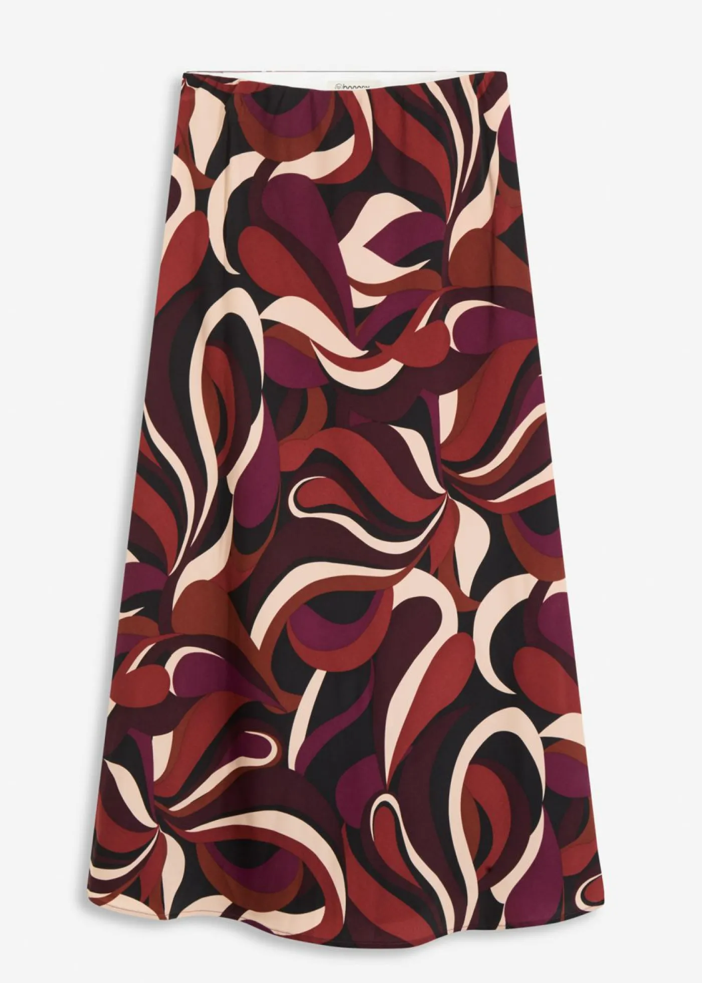 Mujer bonprix bonprix Falda midi de satén fluido