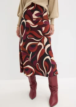 Mujer bonprix bonprix Falda midi de satén fluido