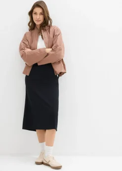 Mujer bonprix bonprix Falda midi de suave neopreno