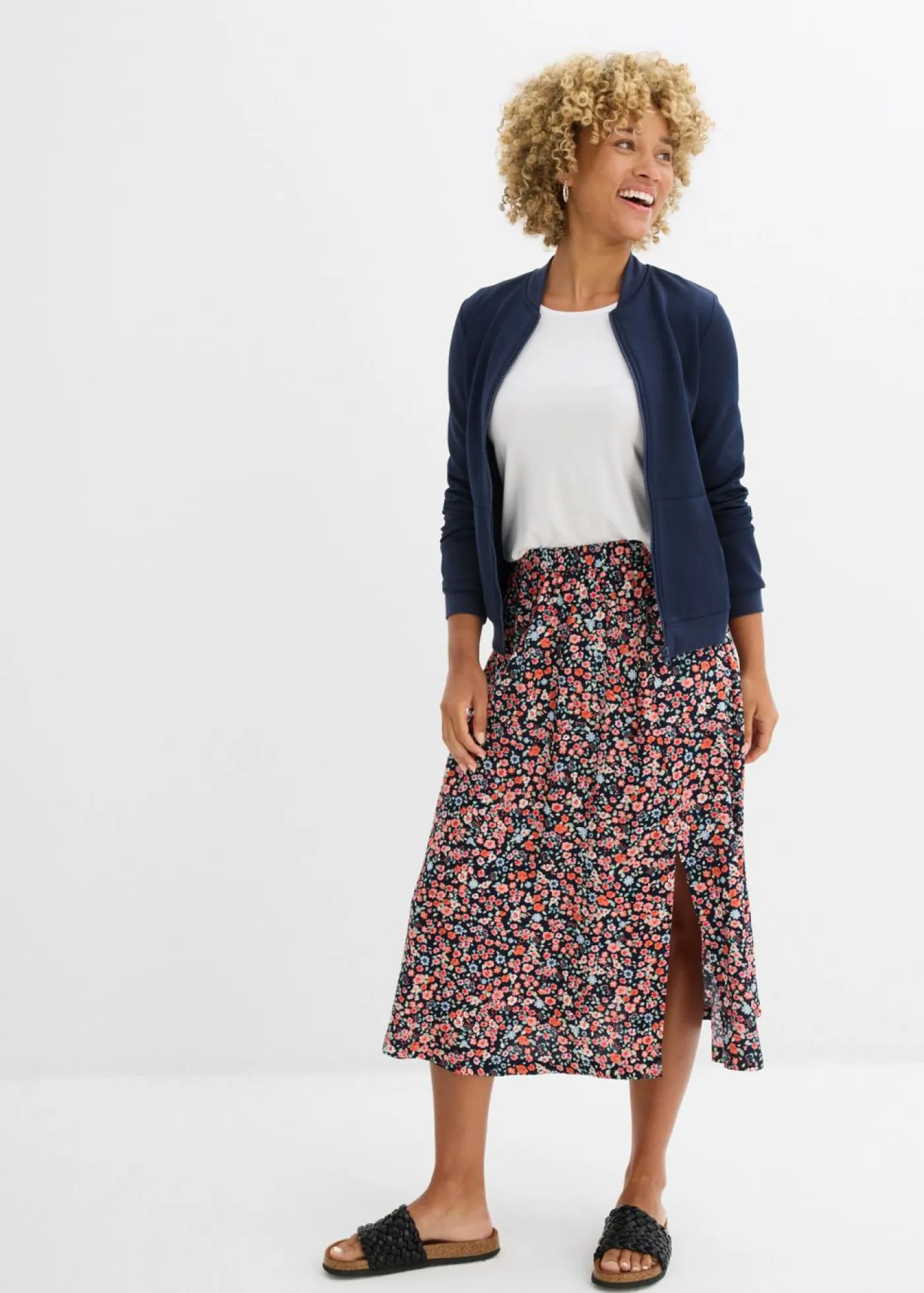 Mujer bonprix bonprix Falda midi de viscosa