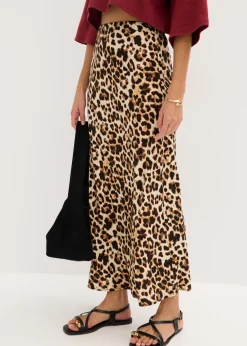 Mujer bonprix bonprix Falda midi de viscosa fluida