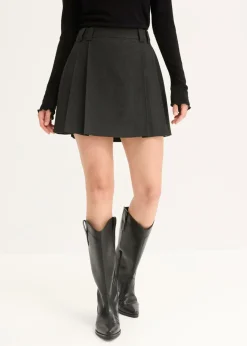 bonprix bonprix Shorts|Pantalones>Falda pantalón Antracita oscuro jaspeado