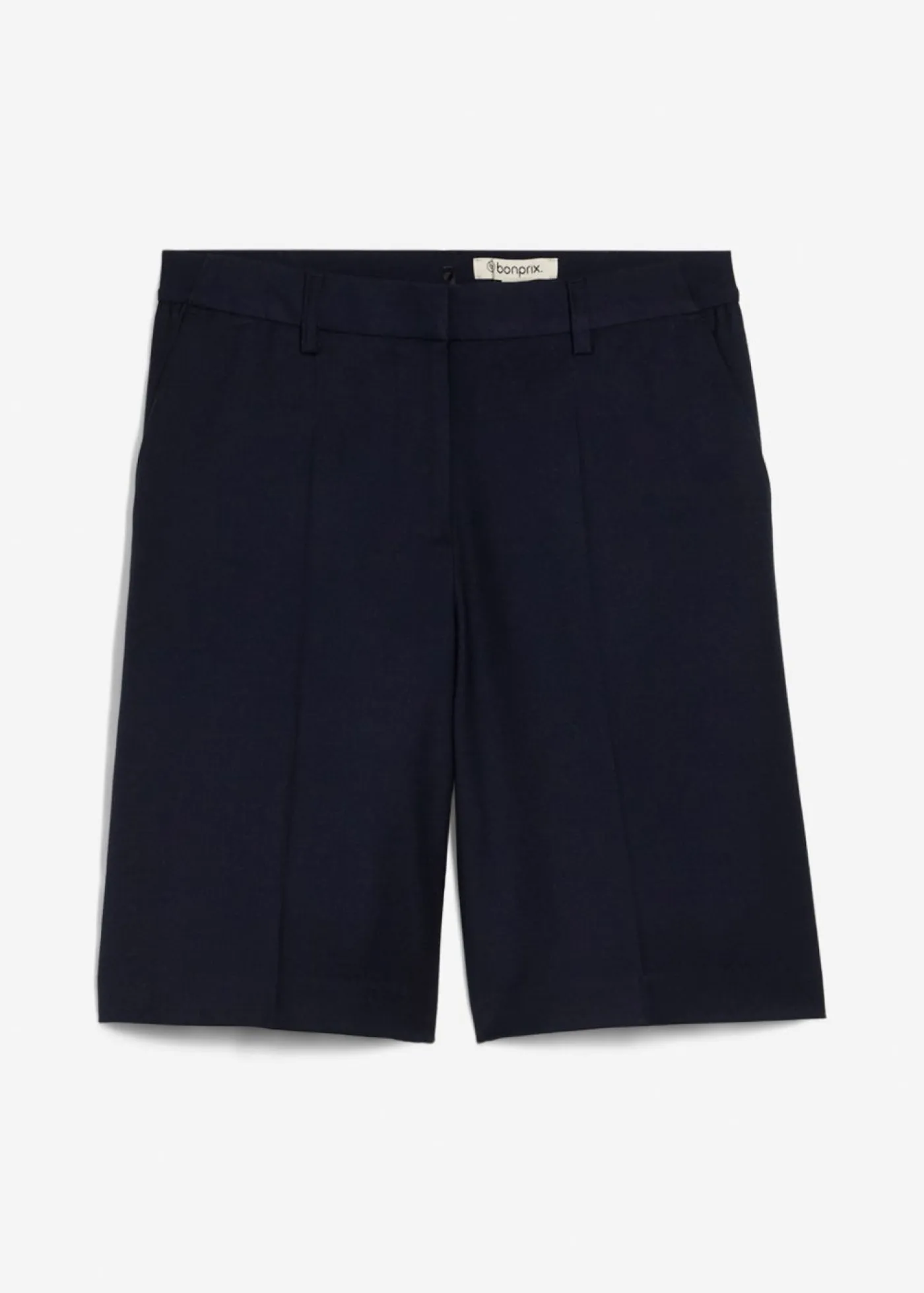 bonprix bonprix Premium|Pantalones>Falda pantalón con contenido de lana azul marino moteado