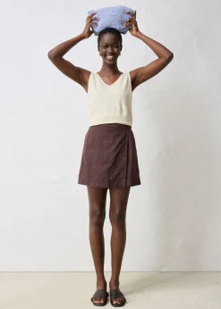 Mujer bonprix bonprix Falda pantalón de lino puro