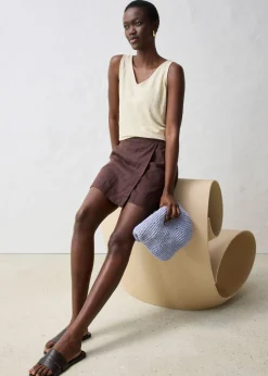 Mujer bonprix bonprix Falda pantalón de lino puro