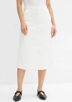 Mujer bonprix bonprix Falda pantalón de mezcla de algodón elástico