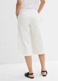 Mujer bonprix bonprix Falda pantalón de mezcla de algodón elástico