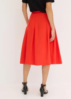 Mujer bonprix bonprix Falda plisada de mezcla de viscosa suave