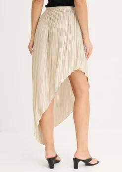 Mujer bonprix bonprix Falda plisada de satén brillante