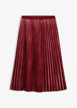 Mujer bonprix bonprix Falda plisada de terciopelo suave