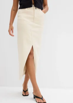 Mujer bonprix bonprix Falda vaquera con abertura