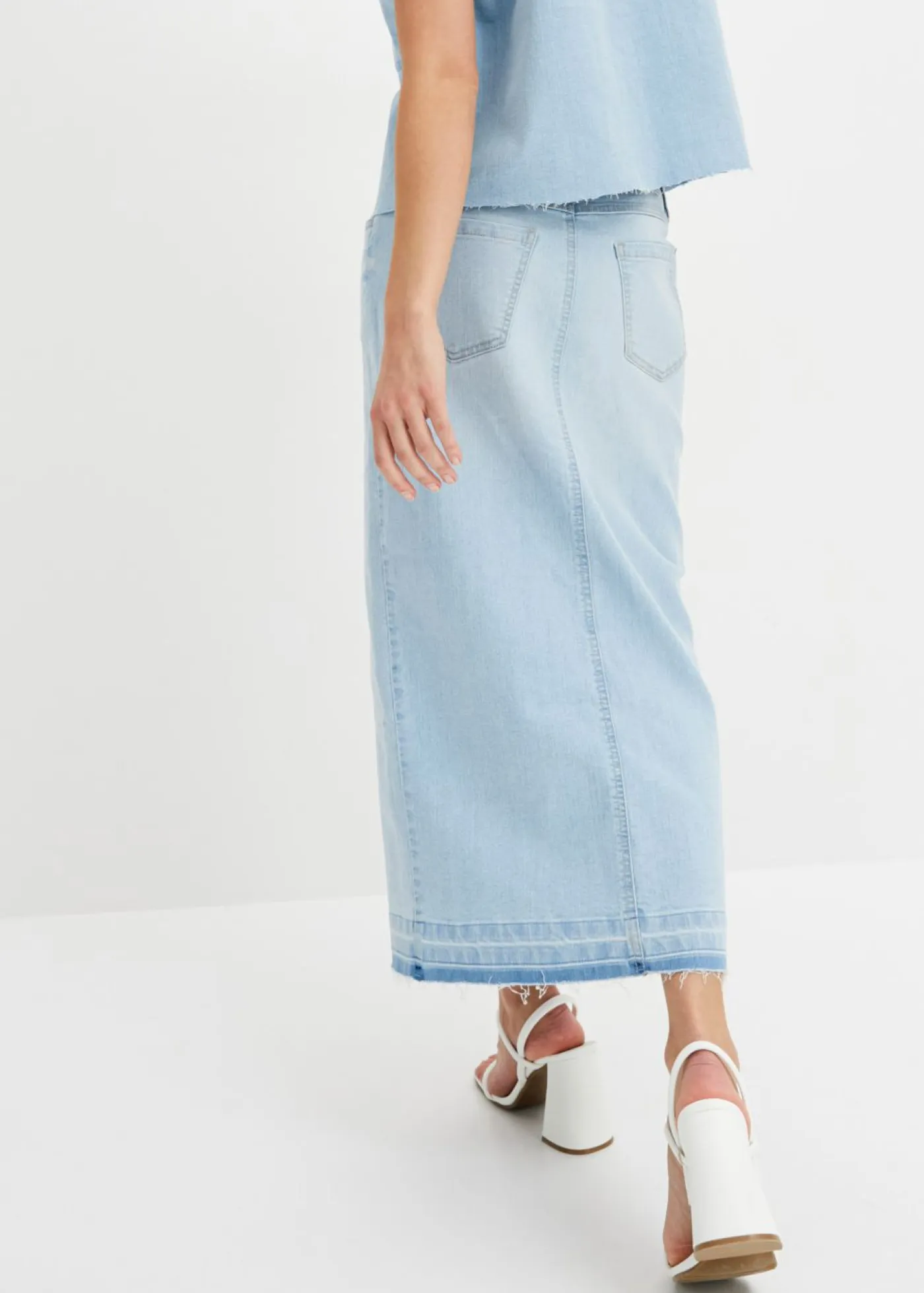 Mujer bonprix bonprix Falda vaquera con abertura