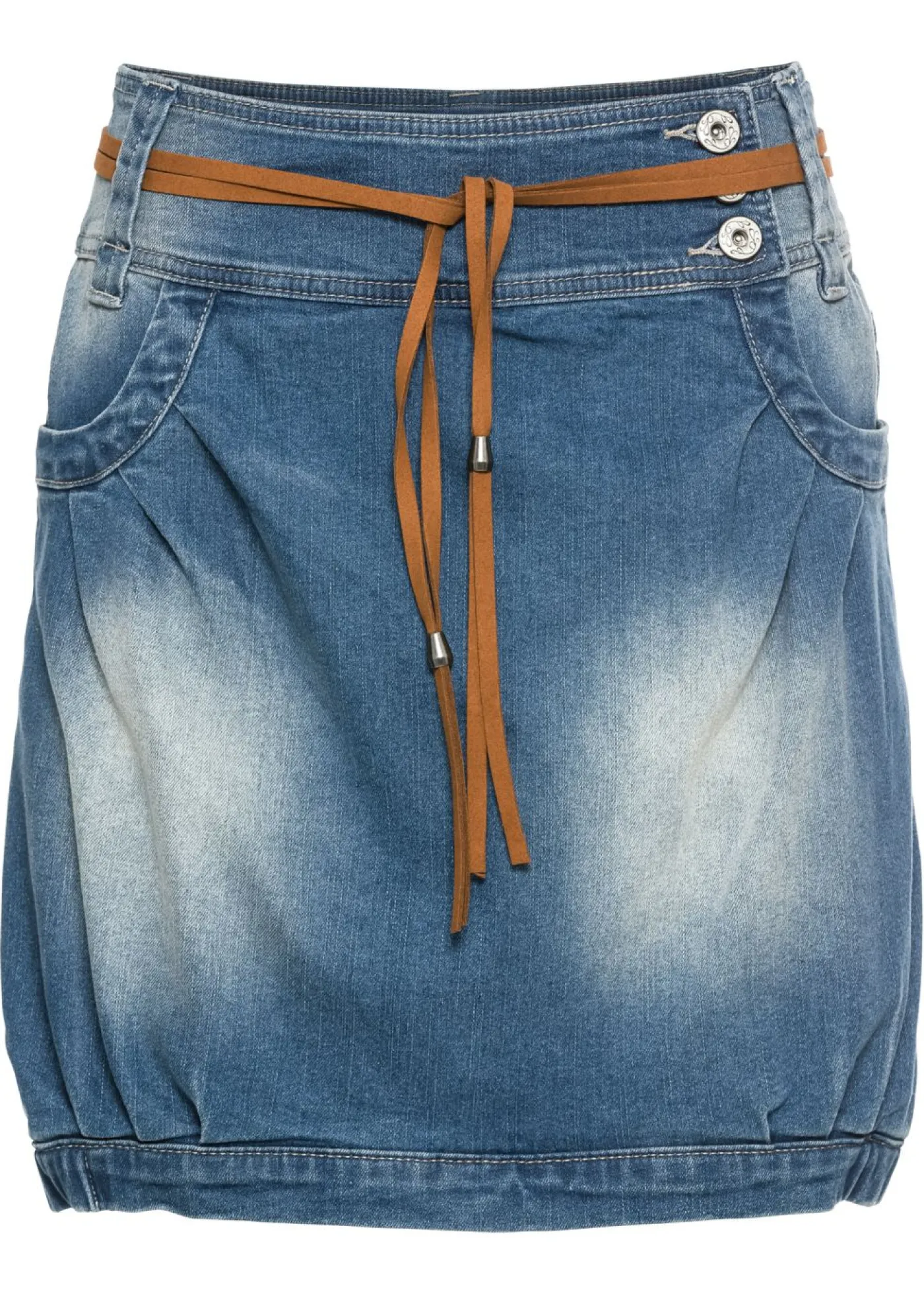 bonprix bonprix Faldas>Falda vaquera con cinturón Denim