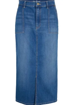 bonprix bonprix Faldas>Falda vaquera elástica Azul piedra usado