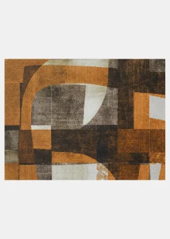 bonprix bonprix Muebles De Vestíbulo·Felpudos|Felpudos>Felpudo con diseño gráfico Marrón estampado