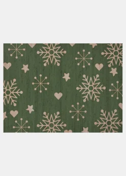 bonprix bonprix Muebles De Vestíbulo·Felpudos|Felpudos>Felpudo con motivo invernal verde-crudo