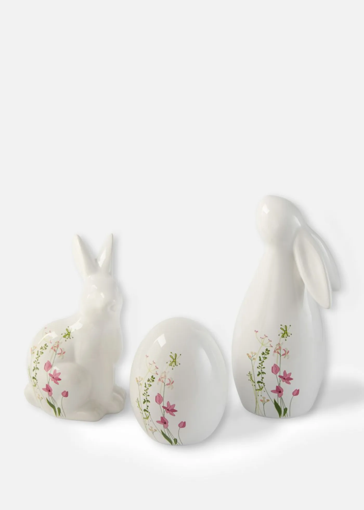 bonprix bonprix Figuras decorativas de conejitos y huevo con flores (3 piezas)