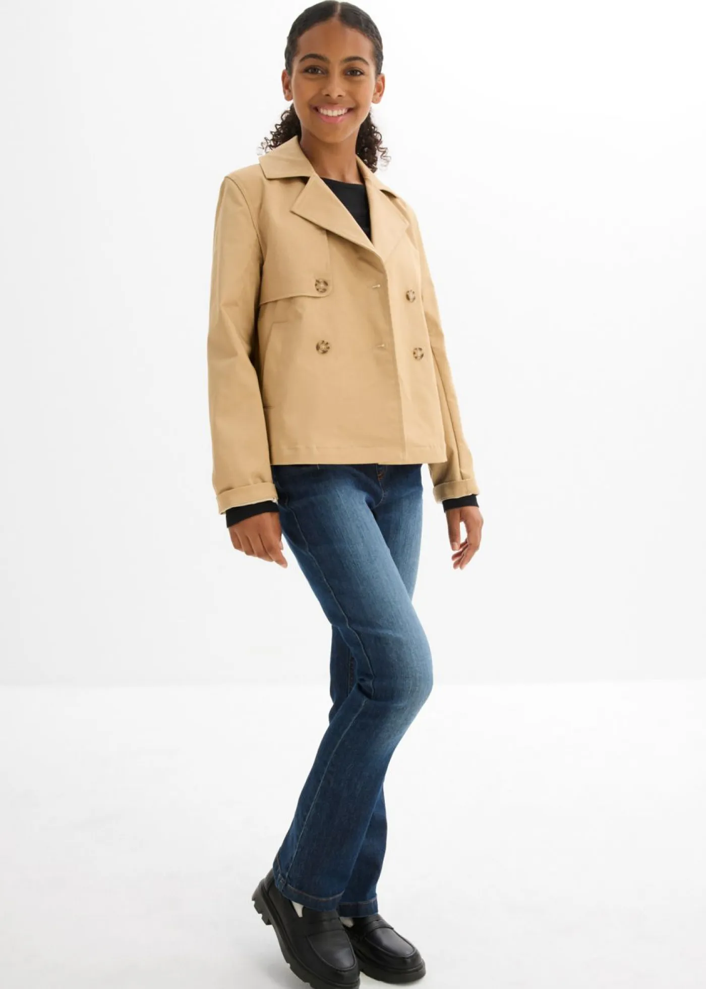 bonprix bonprix Ropa 9 A 16 Años·Chaquetas Y Outdoor>Gabardina Café con leche