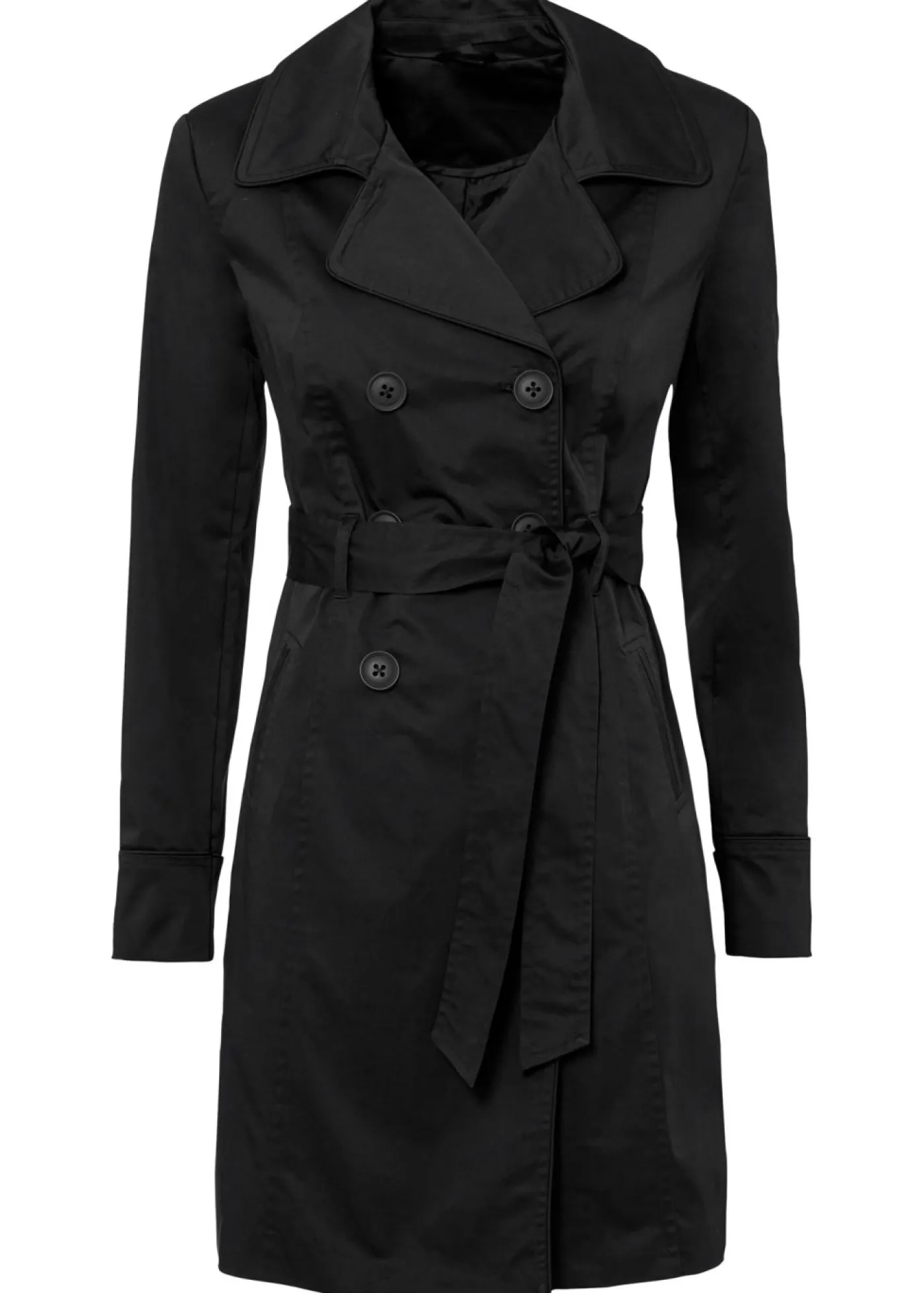 bonprix bonprix Chaquetas Y Abrigos>Gabardina de algodón Negro