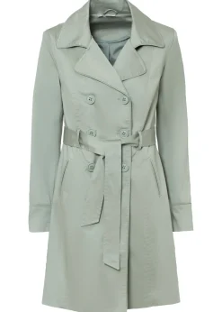 bonprix bonprix Chaquetas Y Abrigos>Gabardina de algodón verde ahumado