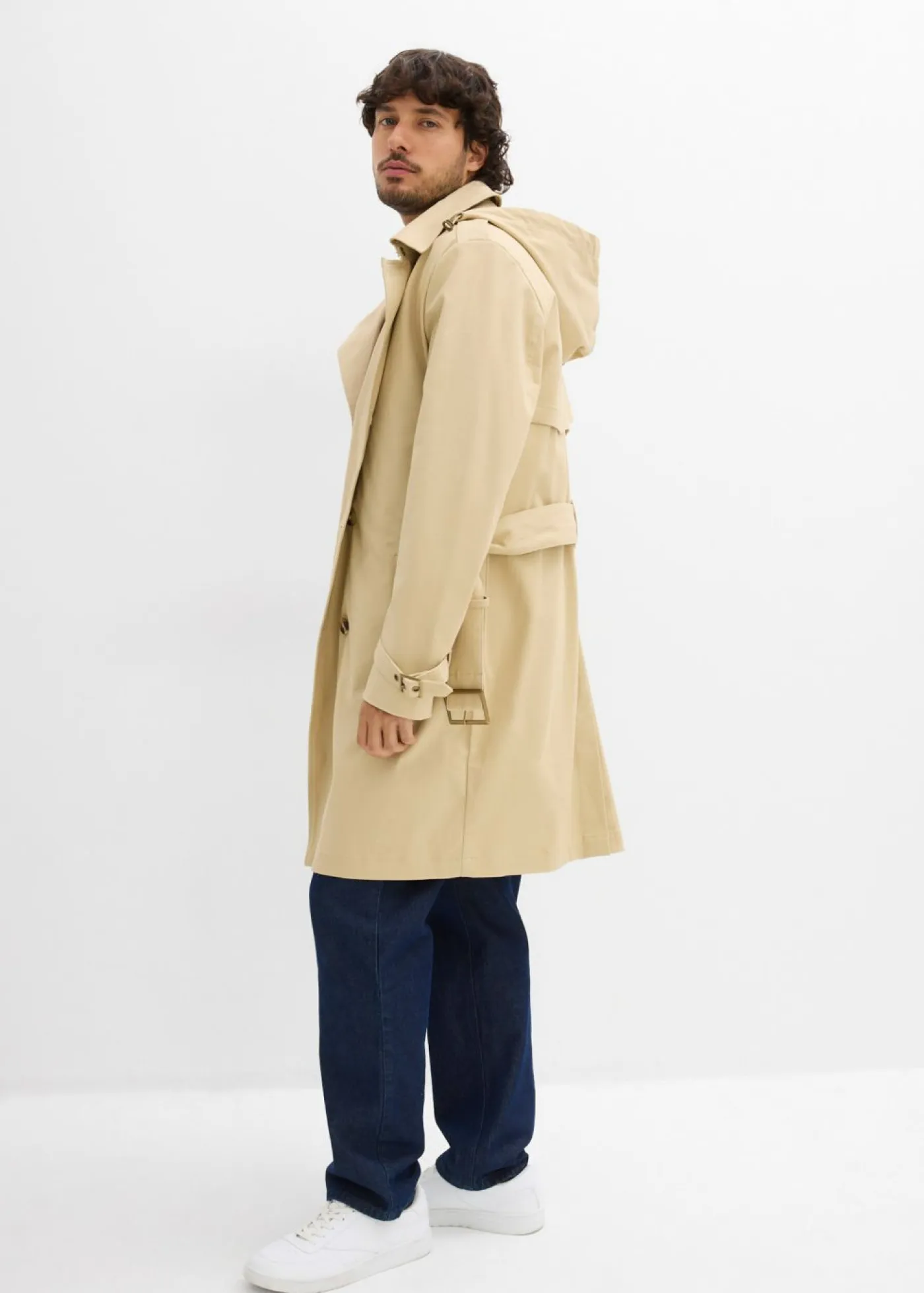 bonprix bonprix Chaquetas Y Abrigos·Abrigos|Chaquetas Y Abrigos·Chaquetas Técnicas>Gabardina impermeable 2 en 1 con capucha desmontable Beige verdoso