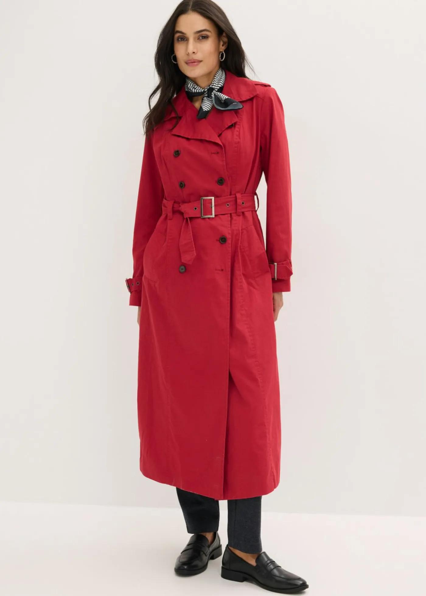 Mujer bonprix bonprix Gabardina larga con cinturón