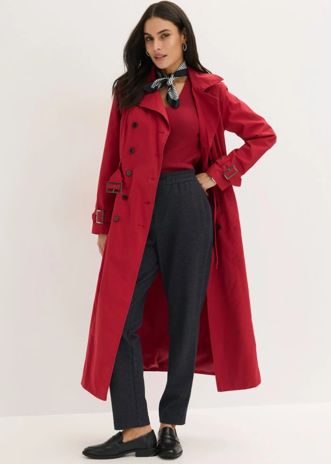 Mujer bonprix bonprix Gabardina larga con cinturón