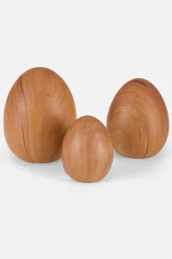 bonprix bonprix Muebles De Sala De Estar·Decoración|Primavera>Huevos de Pascua decorativos con aspecto de madera (3 unidades) Crudo