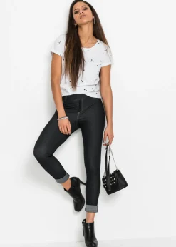 Mujer bonprix bonprix Jeggins con bajo vuelto
