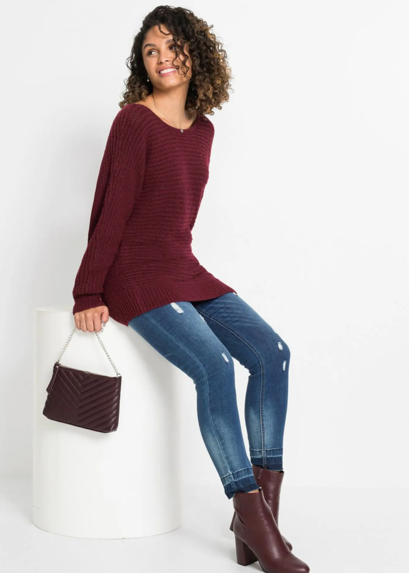 bonprix bonprix Jerséis|Ropa De Punto>Jersey rojo moteado