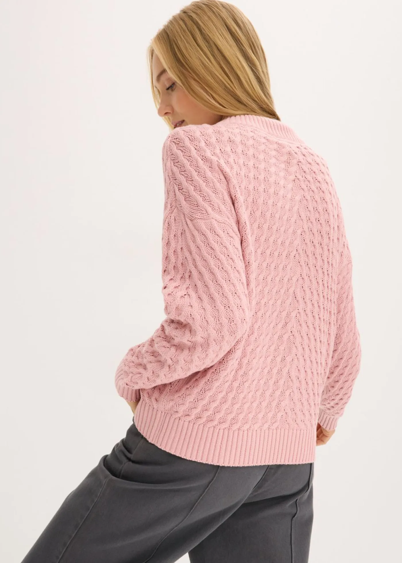 bonprix bonprix Jerséis|Ropa De Punto>Jersey Rosa ceniza