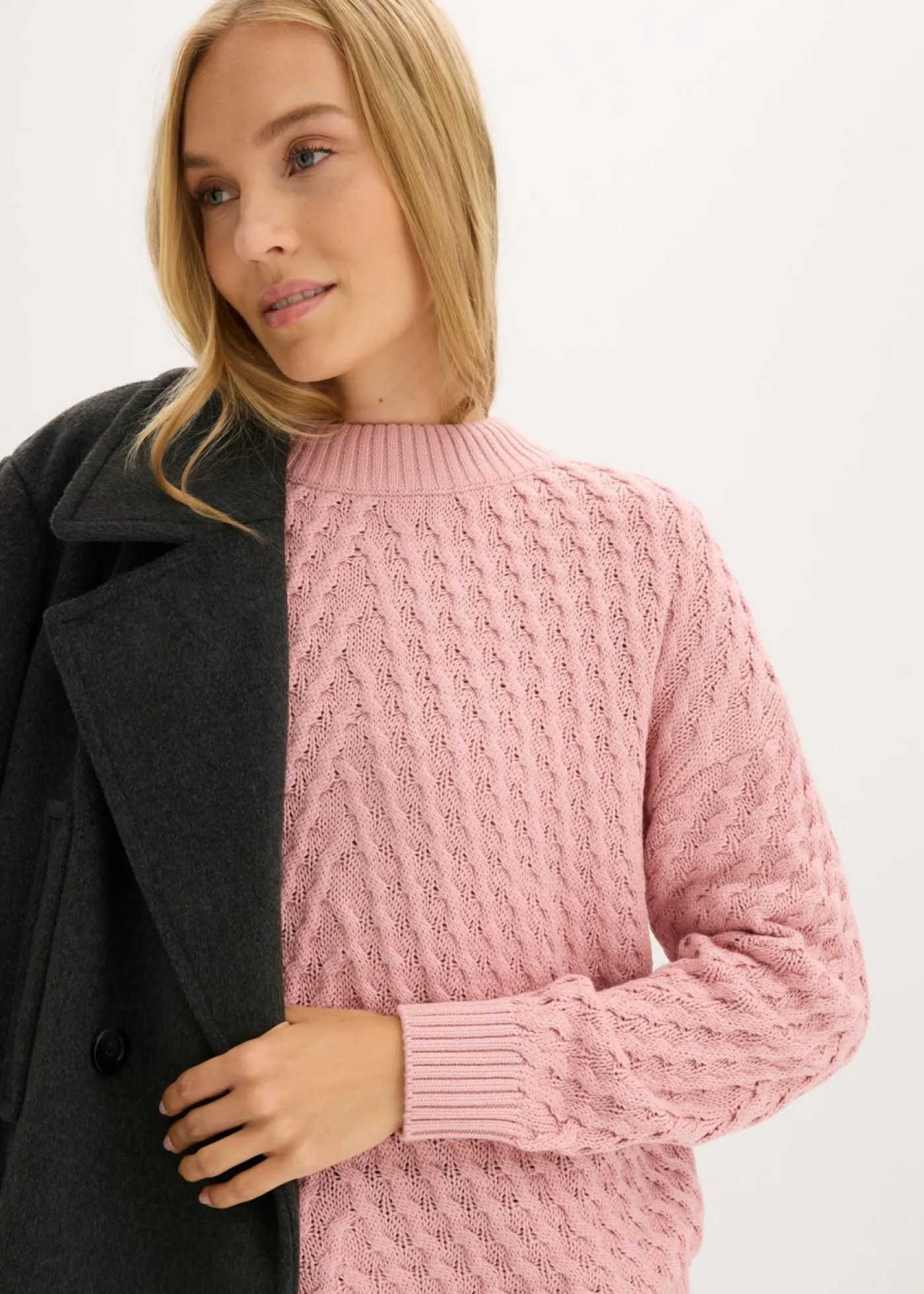 bonprix bonprix Jerséis|Ropa De Punto>Jersey Rosa ceniza