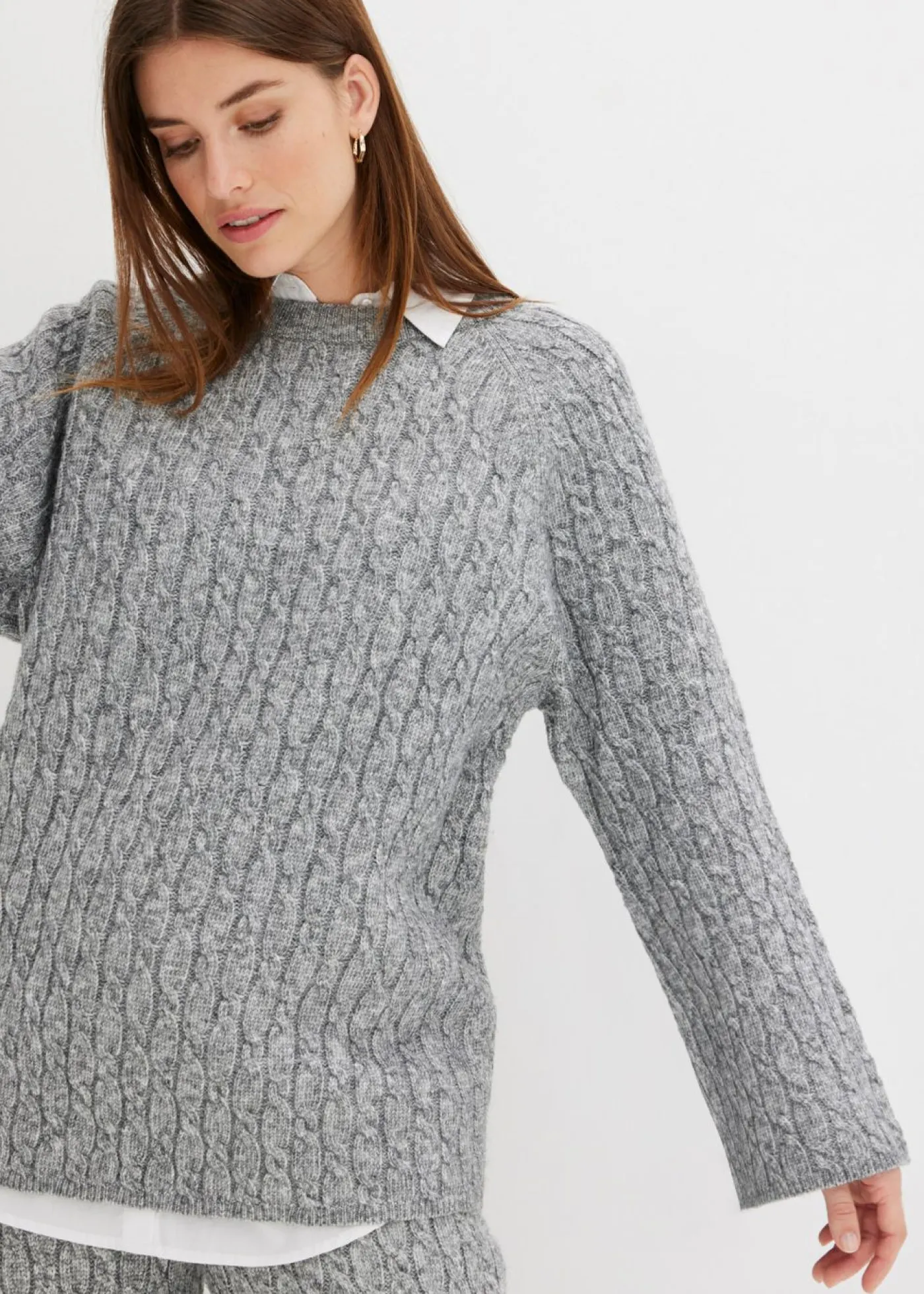 bonprix bonprix Jerséis|Ropa De Punto>Jersey Gris jaspeado
