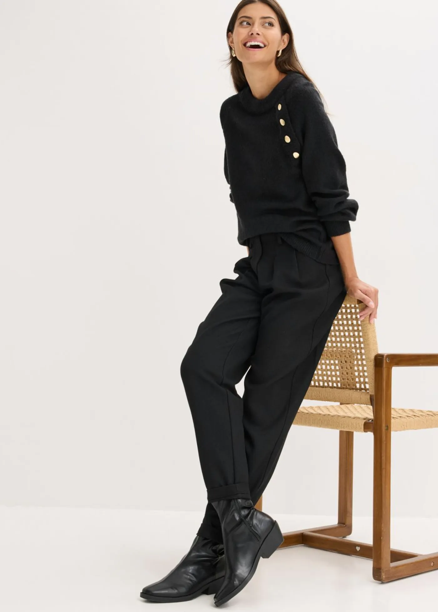 bonprix bonprix Jerséis|Ropa De Punto>Jersey Negro