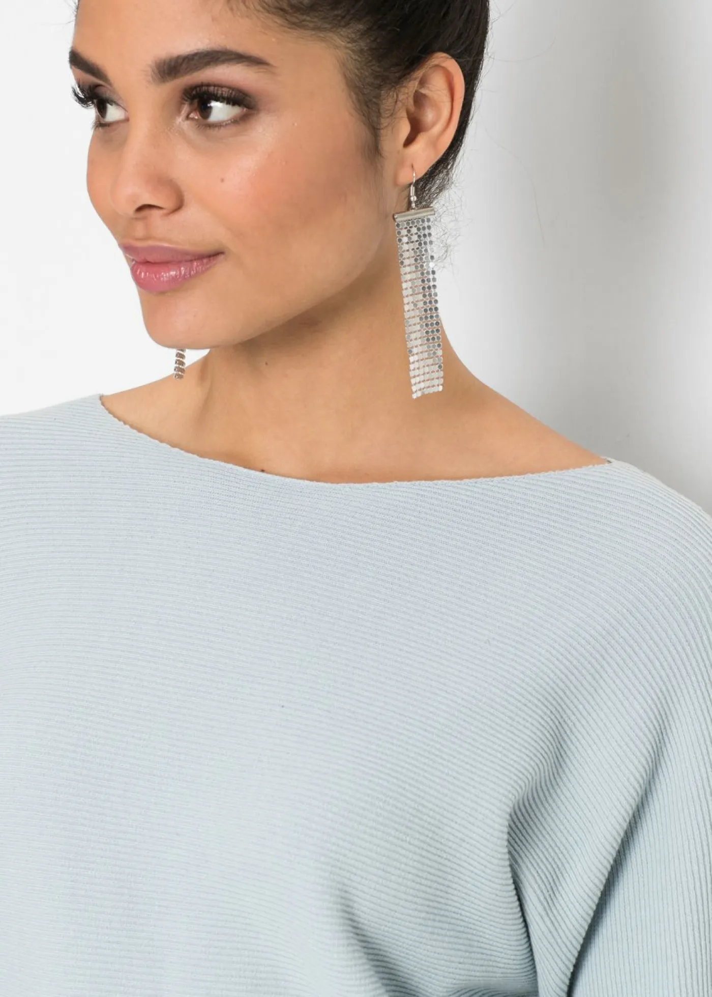 Mujer bonprix bonprix Jersey acanalado de gran tamaño