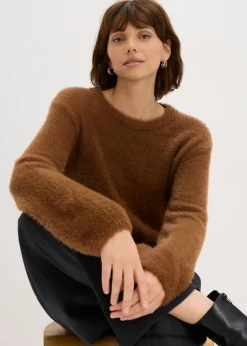 Mujer bonprix bonprix Jersey con aspecto de pelo