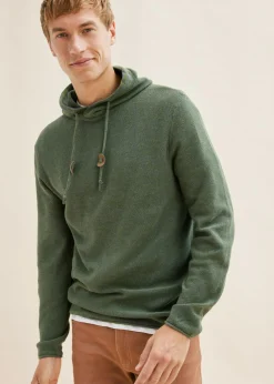 bonprix bonprix Jerséis Y Cárdigans>Jersey con capucha musgo oscuro moteado