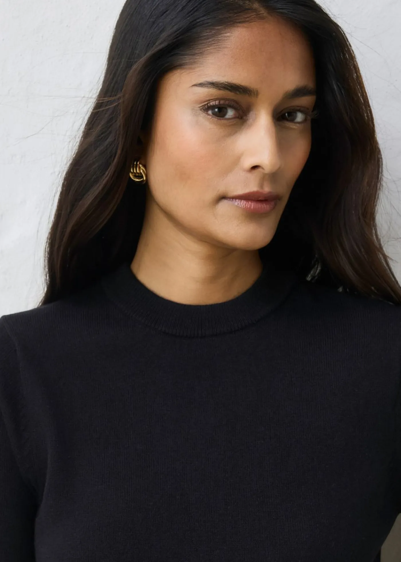 bonprix bonprix Premium|Jerséis>Jersey con contenido de seda Negro