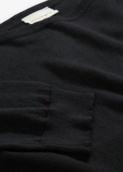 bonprix bonprix Premium|Jerséis>Jersey con contenido de seda Negro