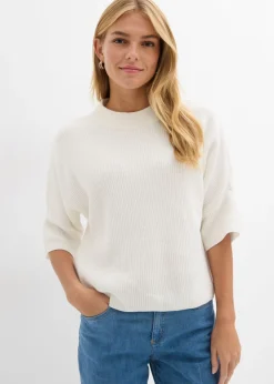 Mujer bonprix bonprix Jersey con corte boxy de mezcla de viscosa suave